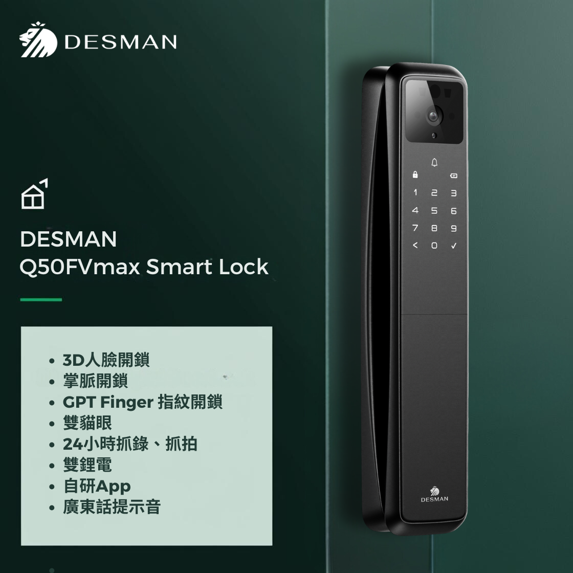 DESMAN 德施曼 Q50FVMax 電子門鎖